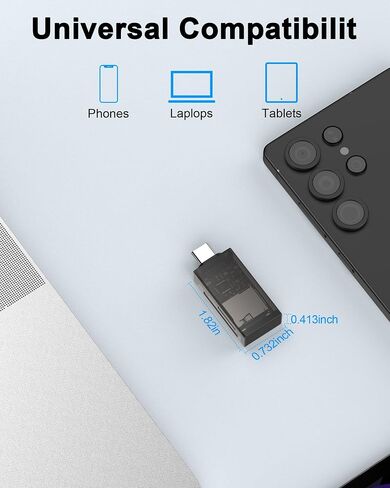 USB 3.0 SD Card Reader ، 2 في 1 قارئ بطاقة SD عالية السرعة ، محول USB SD CAED للكاميرا مع فتحة مزدوجة لبطاقات SD/SDHC/MMC/MICRO SDXC/UHS-II ، متوافقة مع MacBook و Dell والمزيد من الكمبيوتر المحمول والمزيد in Kuwait