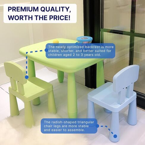 Pink Kids Chair for Table - PP Plastic Backrest Toddler Chair for Ages 1 2 3 4, Promoting Focus and Security in Saudi Arabia