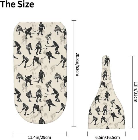 Watercolor Hockey Players Newborn Swaddle Blankets Hat Sets Soft Baby Receiving Blanket Swaddle Sack for Baby Shower Infant Boy Girl Gift in Saudi Arabia