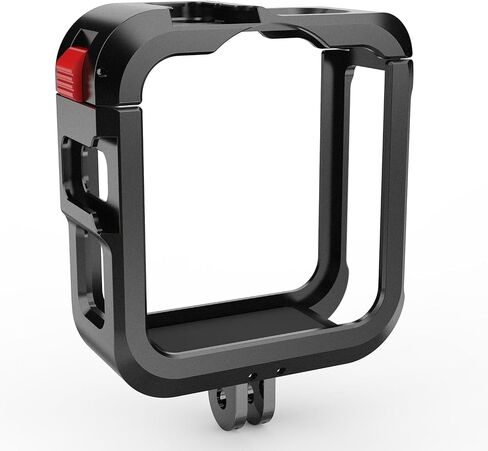 طقم قفص واقي لـ GoPro Max2، إطار واقٍ سريع التحرير مع غطاء حماية للعدسة، مع حامل حذاء بارد، يمكن توصيله بحامل ثلاثي القوائم، عصا سيلفي (مادة سبائك الألومنيوم) in Saudi Arabia