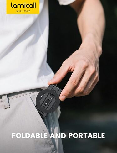 Lamicall for Magsafe Tripod Stand - [Ultra-Compact] Aluminium Magnetic Phone Tripod for iPhone 17/16 Pro Max Air, Flexible Cell Phone Bedstand Mount with 1/4" Screw, Arca & Hook Fits Travel Desk Black in Kuwait