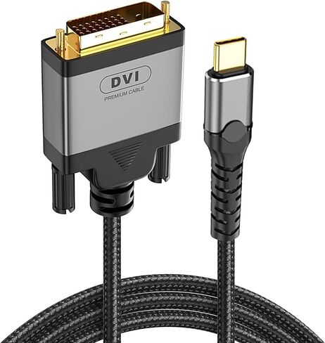 USB C to DVI Cable 3.3 ft - Support 4K@30Hz 32 AWG Durable Cable,Type-C to DVI Adapter for Monitors, Projectors and Other Devices in Saudi Arabia