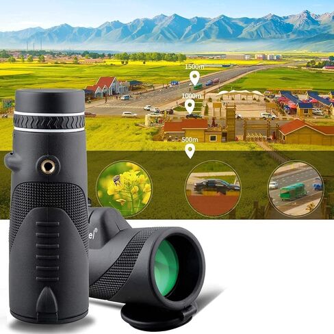Telescope HD 12x50 Monocular Telescope Zoomable Waterproof Monocular Telescopes Fog with Smartphone Adapter Tripod for Birdwatching Concert Ball Game Hiking Seeing in Saudi Arabia