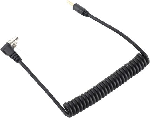 CHICIRIS Flash Sync Cable Professional Camera Flash Trigger Cord for Flashing Effects with Screw Lock, Extended Coiled Wire for Convenient Use, Suitable for Many Cameras and Triggers in Saudi Arabia