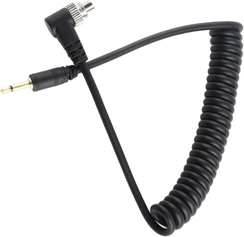 CHICIRIS Flash Sync Cable Professional Camera Flash Trigger Cord for Flashing Effects with Screw Lock, Extended Coiled Wire for Convenient Use, Suitable for Many Cameras and Triggers in Saudi Arabia