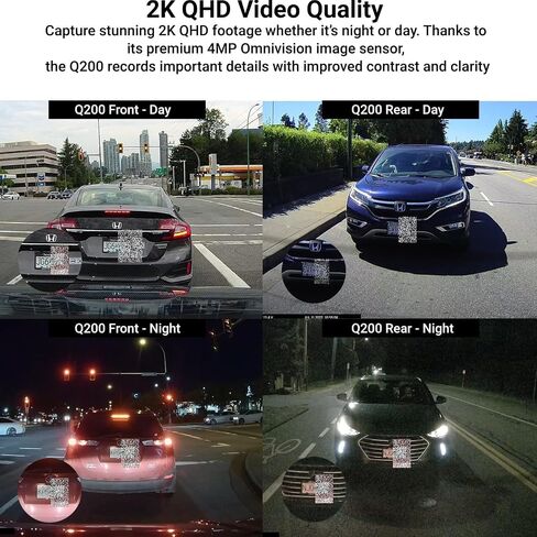 THINKWARE Q200 2CH Dash Cam 2K Front 1080P Rear Car Dashboard Camera, WiFi, WDR, Speed Red Light Alerts, ADAS, 256GB Max, Parking Monitor, Night Vision (32GB MicroSD, 12V Cigar, Hardwiring Cable, GPS) in Saudi Arabia