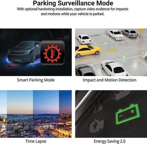 THINKWARE Q200 2CH Dash Cam 2K Front 1080P Rear Car Dashboard Camera, WiFi, WDR, Speed Red Light Alerts, ADAS, 256GB Max, Parking Monitor, Night Vision (32GB MicroSD, 12V Cigar, Hardwiring Cable, GPS) in Saudi Arabia