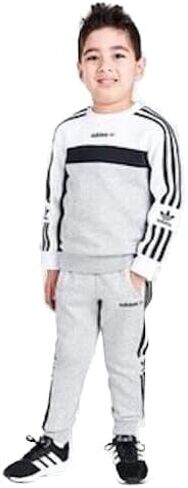 Adidas Infants Originals Crew Suit, Medium Grey Heather, X-Small in Saudi Arabia
