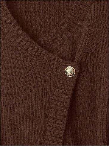 Verdusa Women's Old Money Ribbed Knit Cardigan Long Sleeve Asymmetrical Belted Sweaters in Saudi Arabia