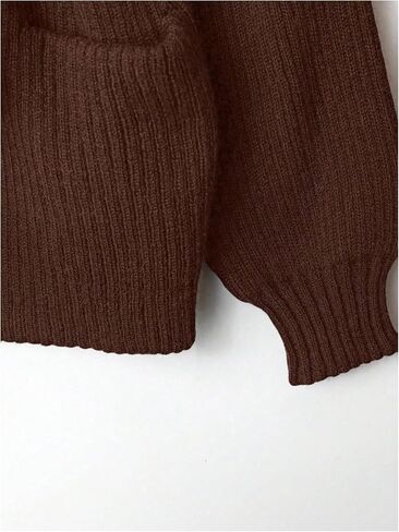 Verdusa Women's Old Money Ribbed Knit Cardigan Long Sleeve Asymmetrical Belted Sweaters in Saudi Arabia