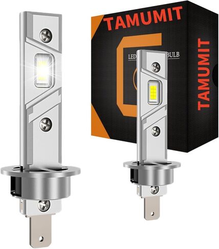 H7 Bulb 35000LM 120W, High and Low Beam, 6500K White, 1:1 Mini Size Plug and Play, Non Polarity, Fanless H7 Fog Lights, 500% brightness upgrade, 30000 Hours of Service Life （Pack of 2） in Kuwait