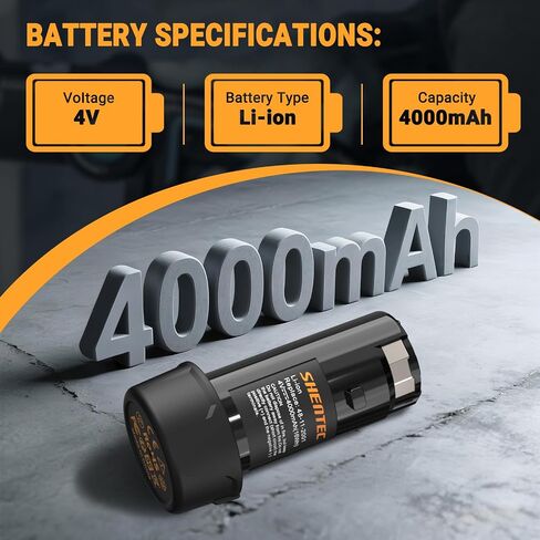 Shentec 2 حزمة 4V 4.0Ah بطارية ليثيوم أيون متوافقة مع ميلووكي 48-11-2001، M4، M-4،2101-20،4932430098، 45242298150 in Saudi Arabia