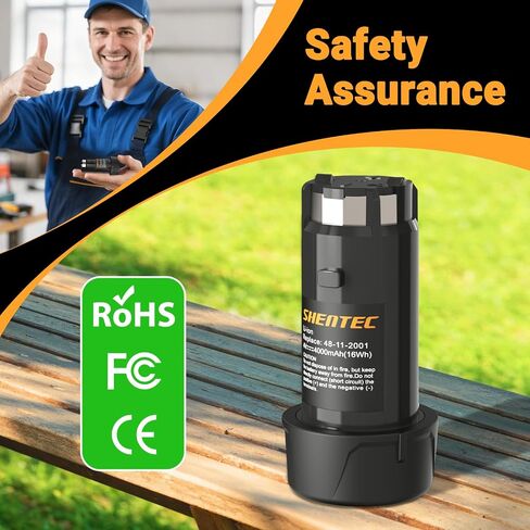 Shentec 2 حزمة 4V 4.0Ah بطارية ليثيوم أيون متوافقة مع ميلووكي 48-11-2001، M4، M-4،2101-20،4932430098، 45242298150 in Saudi Arabia