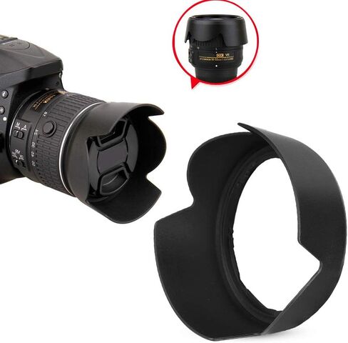 غطاء العدسة، غطاء عدسة مثبت على الكاميرا من مادة ABS لعدسة AF-S DX18-55mm f/3.5-5.6G VR II، حامل مع قائمة التعبئة، مناسب لعدسة الكاميرا AF-S DX18-55mm f/3.5-5.6G VR II in Saudi Arabia