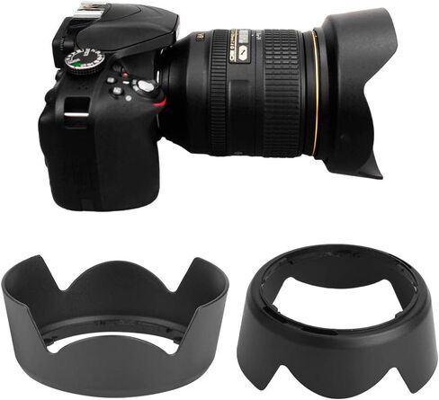 غطاء العدسة، غطاء عدسة مثبت على الكاميرا من مادة ABS لعدسة AF-S DX18-55mm f/3.5-5.6G VR II، حامل مع قائمة التعبئة، مناسب لعدسة الكاميرا AF-S DX18-55mm f/3.5-5.6G VR II in Saudi Arabia
