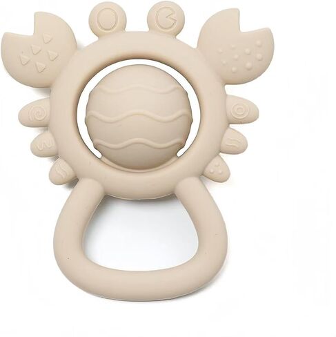Baby Teething Toys Baby Rattle Toys Food Grade Silicone Rattles and Teethers for Newborn Soft Infants Toddlers Crab Shake Rattle Chew Toy BPA Free Babies Boy and Girl Gift in Kuwait