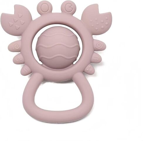 Baby Teething Toys Baby Rattle Toys Food Grade Silicone Rattles and Teethers for Newborn Soft Infants Toddlers Crab Shake Rattle Chew Toy BPA Free Babies Boy and Girl Gift in Kuwait