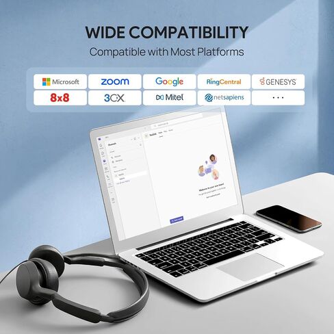سماعة Yealink UH42 USB-A أحادية مع MIC لجهاز الكمبيوتر الشخصي ، وفرق سماعات الرأس السلكية معتمدة ، وميكروفون إلغاء الضوضاء ، وأجهزة التحكم في الخط ، طوال اليوم الراحة in Saudi Arabia