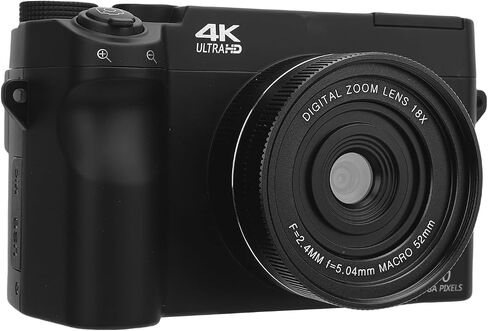 4K Digital Camera for Photography, UHD Autofocus 75MP Point Shoot Camera with 3 Inch LCD Screen, 18X Zoom WiFi Digital Video Cam with Flash for Teens Beginners (White) in Saudi Arabia