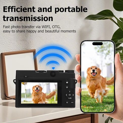 4K Digital Camera for Photography, UHD Autofocus 75MP Point Shoot Camera with 3 Inch LCD Screen, 18X Zoom WiFi Digital Video Cam with Flash for Teens Beginners (White) in Saudi Arabia