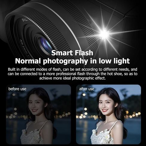 4K Digital Camera for Photography, UHD Autofocus 75MP Point Shoot Camera with 3 Inch LCD Screen, 18X Zoom WiFi Digital Video Cam with Flash for Teens Beginners (White) in Saudi Arabia
