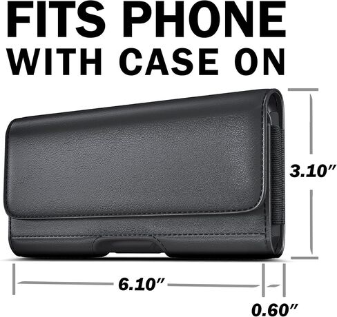 Debin Holster لـ iPhone Plus & Pro Max Models 16 15 14 13 12 11 XS Max - حالة حامل الهاتف الخلوي الجلدي مع مقطع حزام ، يحمل غطاء الحقيبة الهاتف مع العلبة in Kuwait