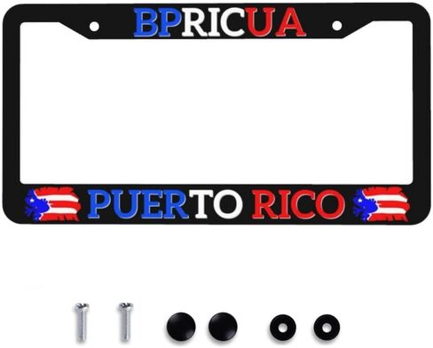 Patriotic American Flag License Plate Frame - Pledge of Allegiance License Plate Covers Aluminum Metal Cute Auto USA Flag Car Tag Holder with 4 Holes Equipped with Screws for Men Women in Saudi Arabia