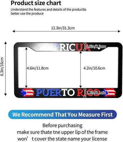 Patriotic American Flag License Plate Frame - Pledge of Allegiance License Plate Covers Aluminum Metal Cute Auto USA Flag Car Tag Holder with 4 Holes Equipped with Screws for Men Women in Saudi Arabia
