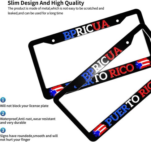 Patriotic American Flag License Plate Frame - Pledge of Allegiance License Plate Covers Aluminum Metal Cute Auto USA Flag Car Tag Holder with 4 Holes Equipped with Screws for Men Women in Saudi Arabia