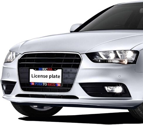 Patriotic American Flag License Plate Frame - Pledge of Allegiance License Plate Covers Aluminum Metal Cute Auto USA Flag Car Tag Holder with 4 Holes Equipped with Screws for Men Women in Saudi Arabia