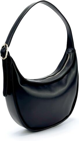 Crescent Shoulder Bag for Women PU Leather Small Crossbody Purse Adjustable Strap Half Moon Underarm Bag in Saudi Arabia