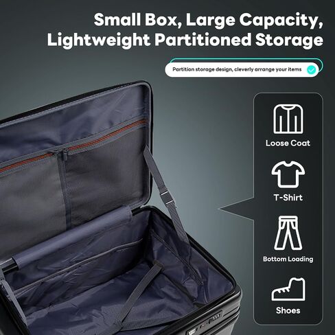 20 Inch Carry-on with USB Port & TSA lock, Expandable Carry on Airline Approved Top Opening Luggage Durable Suitcase Lightweight Hardside Luggage, Travel Carry On with 360° Double Spinner Wheels in Saudi Arabia