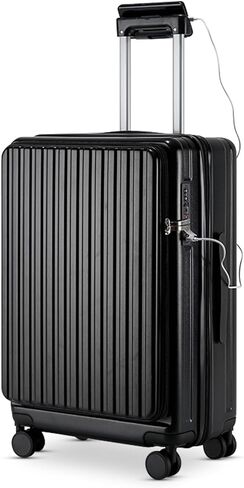 20 Inch Carry-on with USB Port & TSA lock, Expandable Carry on Airline Approved Top Opening Luggage Durable Suitcase Lightweight Hardside Luggage, Travel Carry On with 360° Double Spinner Wheels in Saudi Arabia