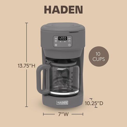 Haden Chelsea 10 Cup Maker Digital Drip Coffee Maker مع Carafe و Ivory & Chrome in Saudi Arabia
