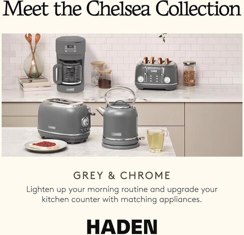 Haden Chelsea 10 Cup Maker Digital Drip Coffee Maker مع Carafe و Ivory & Chrome in Saudi Arabia