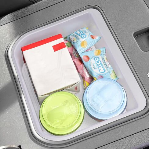 smabee 2PCS Fit for 2024 2025 Toyota Land Cruiser Prado 250 Center Console Cool Box Organizer + Wireless Charging Protective Mat Accessories Black (Not Fit 1958 Model) in Saudi Arabia