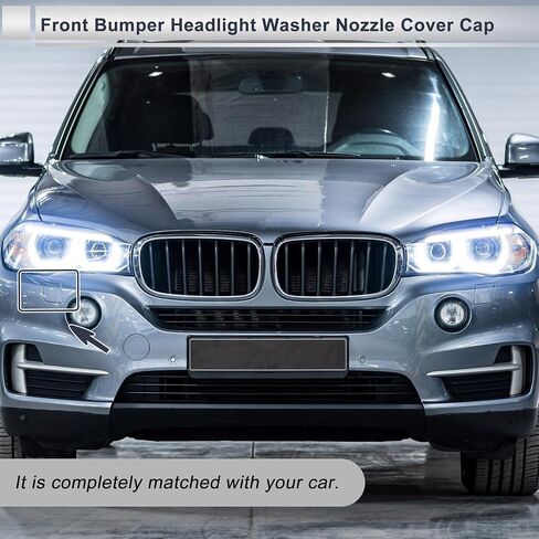Front Left Side Bumper Headlight Washer Nozzle Cover Cap for BMW X5 F15 Strong Durable Bumper Trim Nozzle Cover No.51117378589 White 1 Pcs in Saudi Arabia