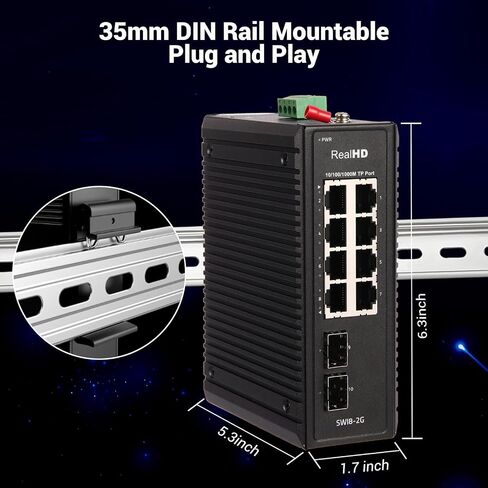 مفتاح Ethernet الصناعي ، مفتاح Ethernet Gigabit 6-Port ، 1000 ميجابت في الثانية ، 4*1 RJ45 UPLINK+1 SFP PORT in Saudi Arabia