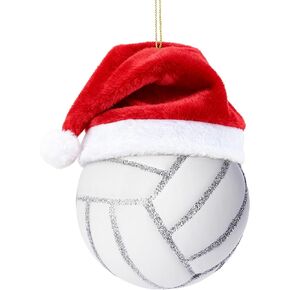 Joiedomi Christmas Volleyball Glass Small Ornament, Sports Ball Glass Blown Mini Ornament, Boys Sports Decorations for Xmas Gift Holiday Party Favor Indoor Decoration in Kuwait