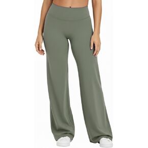 Straight Leg Yoga Pants for Women Wide Leg High Waist Stretch Soft Flared Workout Leggings in Kuwait
