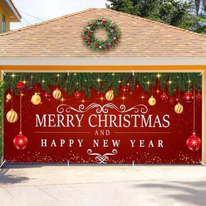 داشان 6 × 13 قدم عيد ميلاد سعيد غطاء باب المرآب عيد الميلاد سانتا كلوز باب المرآب ديكورات راية الشتاء ندفة الثلج خلفية باب المرآب الكبيرة للخارجية ساحة الفناء في الحديقة ديكور لوازم الحفلات in Kuwait