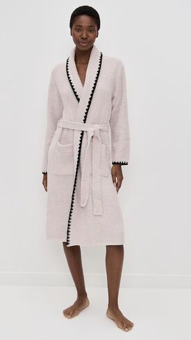 Barefoot Dreams Women's CozyChic Blanket Stitch Robe in Saudi Arabia