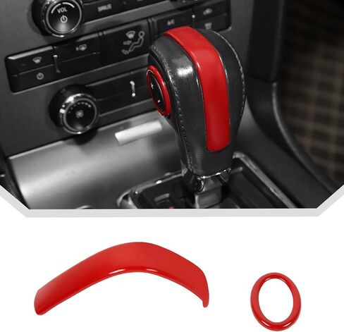 JeCar Carbon Fiber Shifter Knob Cover Trim Interior Accessories for 2010-2014 Ford Mustang in Saudi Arabia