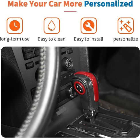 JeCar Carbon Fiber Shifter Knob Cover Trim Interior Accessories for 2010-2014 Ford Mustang in Saudi Arabia
