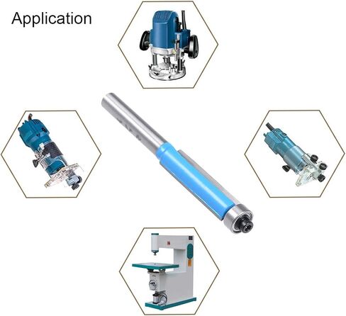 Router Bit 1/4 Shank 3/8 inch Cutting Dia. Flush Trim with Bearing 2 Flutes Carbide for Woodworking Milling Cutter Tool 2pcs in Saudi Arabia
