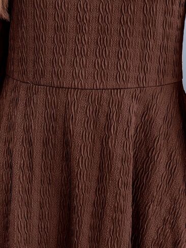 CUPSHE Women's Knit Fall Mini Dress Long Sleeves Square Neck Ruffle A Line Dresses in Kuwait