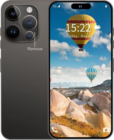16Proma x Smartphone Smartphone 6.9 "HD Screen 6+256GB الهاتف الذكي مع بطاقة ذاكرة 128G نظام جديد 6800 مللي أمبير في الساعة بطارية مزدوجة SIM/Photeprint معرف/GPS (أسود) in Kuwait