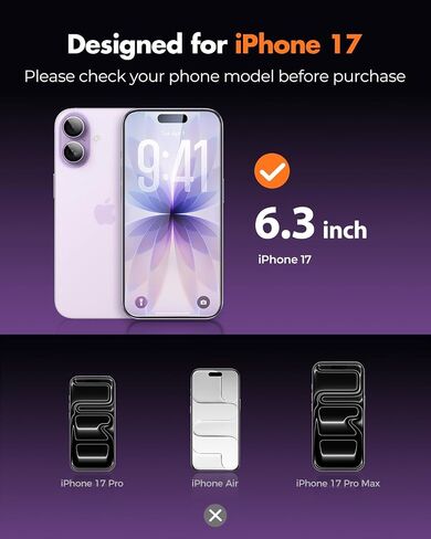 iPhone iPhone 16 Pro Max Screen Protector 3 عبوات ، 3 حماة زجاجية متفرقة + 3 حماة عدسة الكاميرا ، صلابة 9H ، وضوح عالي الدقة ، مكافحة الأضداد ، ودية للحالة ، 6.9 بوصة in Saudi Arabia