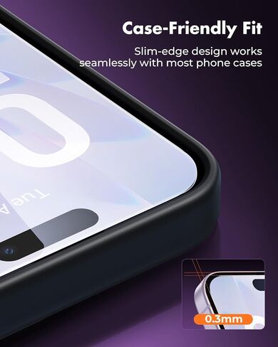 iPhone iPhone 16 Pro Max Screen Protector 3 عبوات ، 3 حماة زجاجية متفرقة + 3 حماة عدسة الكاميرا ، صلابة 9H ، وضوح عالي الدقة ، مكافحة الأضداد ، ودية للحالة ، 6.9 بوصة in Saudi Arabia