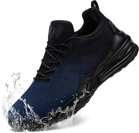 LARNMERN Men Non Slip Work Shoes Waterproof Food Service Sneakers Zapatos Trabajo Antideslizantes Water Resistant Walking Shoes Slip-on, Sky Blue 13 in Saudi Arabia